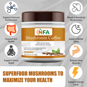 Wholesale Price Mushroom Coffee with Vitamin D3 Support Immune Fortification Support Gut Health and Support Better Sleep Coffee - Product Image 3