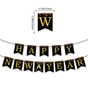 Striscioni di carta a forma di lettera all'ingrosso per 2026 decorazione del partito di <span class=keywords><strong>capodanno</strong></span> - Product Image 5