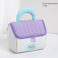 Grands sacs à cosmétiques de grande capacité, sacs à maquillage matelassés en forme de maison mignonne, sacs à maquillage matelassés à motif de dessin animé, sacs à cosmétiques porte-bonheur