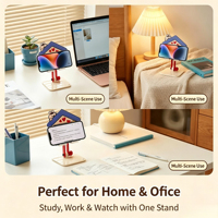 Présentoir photo 2-en-1 en forme de maison, rotatif, en acrylique, réglable, flexible, étanche, pour bureau, cadeau, OEM, logo personnalisé, tablette