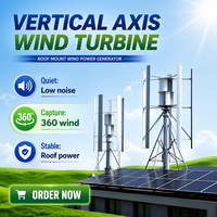 Offre groupée : Générateur éolien de type H 5 kW + contrôleur intelligent, turbine à axe vertical à faible bruit pour ferme