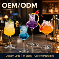 Verre à cocktail en cristal de luxe créatif, verrerie moderne pour boissons froides, vin, bar, restaurant, hôtel, fête, cadeau, logo personnalisé, articles de bar
