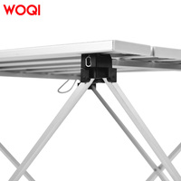 Table à manger rectangulaire pliable en aluminium portable WOQI, mobilier d'extérieur réglable pour le camping, la plage, la villa, l'hôpital