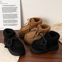 Bottes de neige chaudes en daim pour enfants OEM, garçons et filles, antidérapantes, à semelle épaisse, bottes d'hiver à la cheville