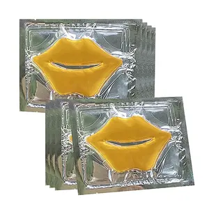Bán Buôn Tùy Chỉnh 24K Vàng Pha Lê Lip Collagen Mask Hydrating Sửa Chữa Plumping Lip Mặt Nạ Ngủ