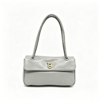 Nouveau sac à bandoulière pour femme, couleur unie, cuir souple, grande capacité, style luxe léger, polyvalent