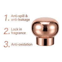 Bouchons de flacons de parfum personnalisés en acier inoxydable finition mate/satinée, design géométrique, usinage CNC, électroérosion à fil, brochage pour