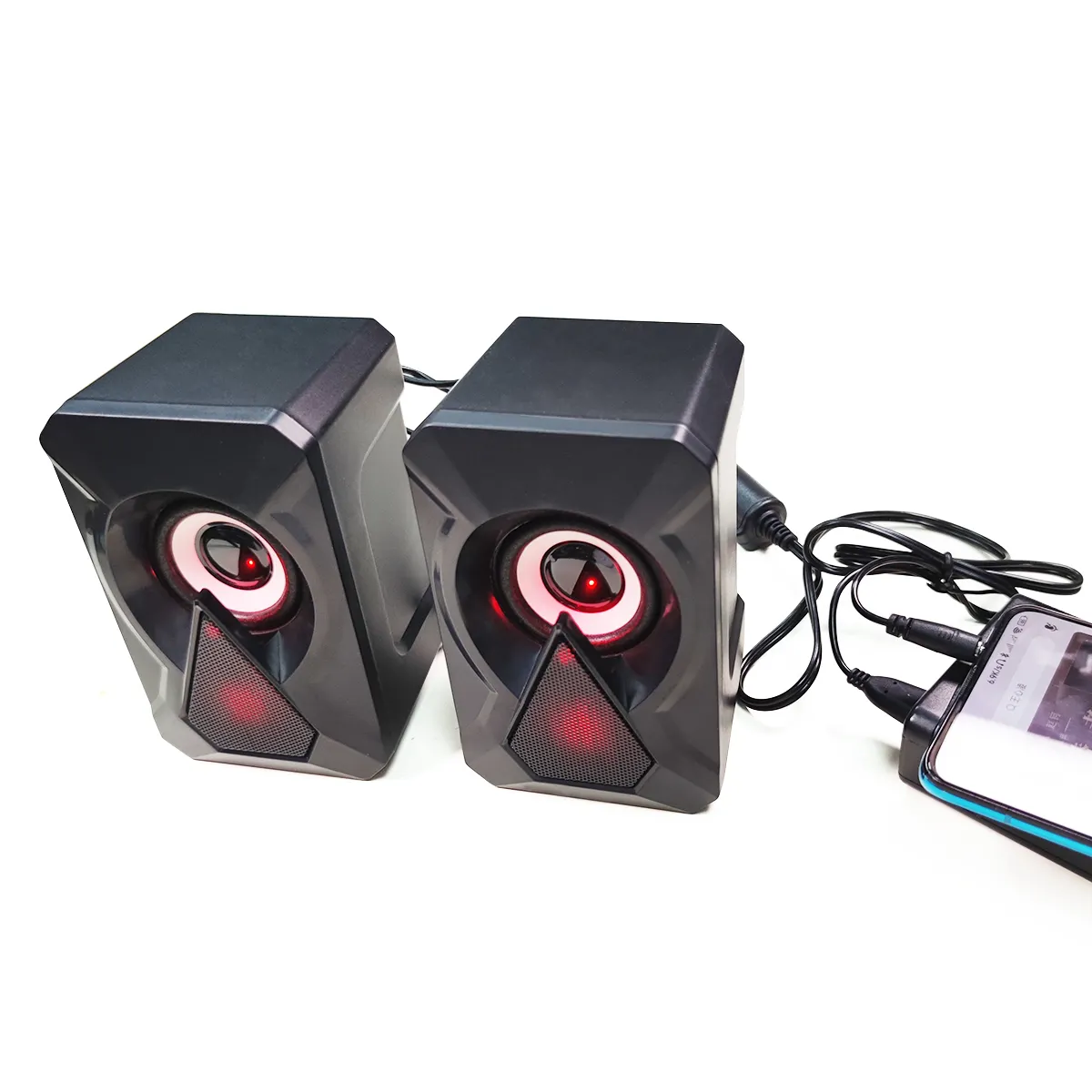 Sound Box PC Subwoofer Desktop Speaker RGB Cool LED Light Speaker Colorful Gaming Computer Speakers