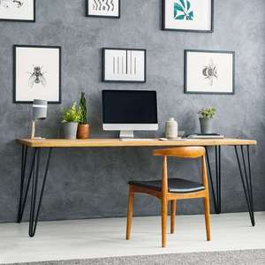 Chân Kẹp Tóc 28 ''Inch Bán Buôn Giá Rẻ Sắt Thép Nhà Hàng Bàn Chân Văn Phòng Ăn Ăn Đồ Nội Thất Kim Loại Kẹp Tóc Bảng Chân - Product Image 6