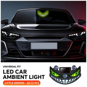 Solar LED Devil Eye <b>Car</b> Window Ornament Rear Windshield Decorative Light Auto Exterior Accessory - Product Image 4