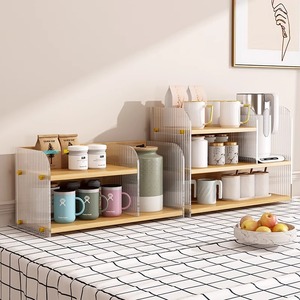 <b>Acrylic</b> Desktop Shelf 3 Tier Multipurpose Storage Unit For Kitchen Desk Tea Bar Water Cup Holder - Product Image 3