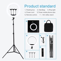 Lampe d'Extension de Cils en Demi-Lune avec Support de Trépied, Accessoire de Beauté et de Maquillage, pour la Photographie de Selfie