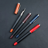 Bolígrafos de tinta de Gel de Metal delgado de lujo logotipo personalizado 1,0mm ancho de escritura para papelería de oficina Hotel publicidad uso promocional