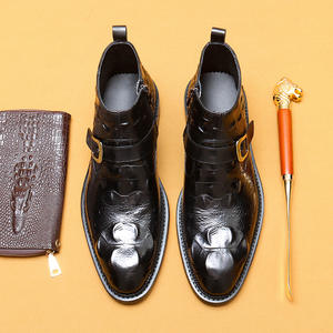 Chaussures habillées montantes pour hommes en cuir véritable, style anglais, à lacets, légères et respirantes - Product Image 5