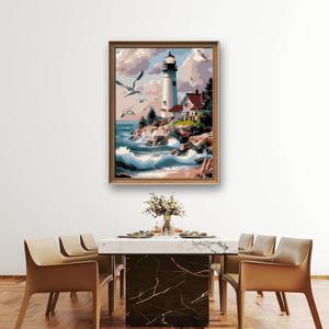 Umweltfreundliches DIY-Wandkunst-Set mit Acrylfarben und Malen nach Zahlen auf Leinwand für Heimdekoration - Product Image 3