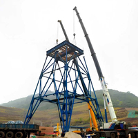Tête de poteau de levage pour mine, profondeur 2000m, diamètre 3.5-5.0m, acier Q345B pour suspension