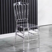 Chaises en résine PC transparente, design moderne, empilables, pliables, pour extérieur, appartement, sous-sol, hôtel, hôpital, salon