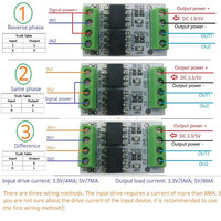 2Cgh igh-peed 10 Mit/s 5000Vrms ogogic ate hothotoacoplador Module 3,3 V 5V gital evogic Evel onverter ICO 32 32 32 MU