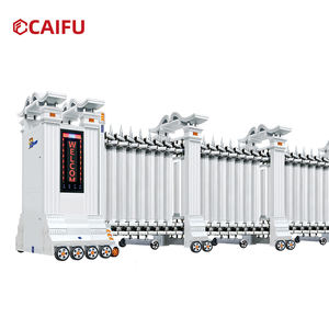 بوابة كهربائية قابلة للسحب بتصميم صيني قديم جديد، بوابة منزلقة من سبائك الألومنيوم للفناء الخارجي والفيلا والحرم الجامعي - Product Image 5