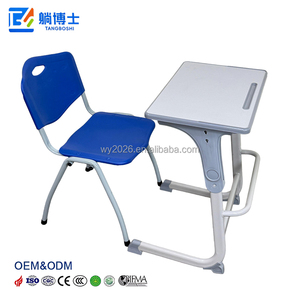 Duurzame C-vormige bureau- en stoelenset, nieuwe stijl schoolbureau en -stoel, schoolmeubelen leveranciers - Product Image 2