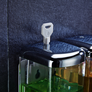 Distributeur de savon liquide double manuel en plastique chromé à fixation murale HF, distributeur de <span class=keywords><strong>gel</strong></span> <span class=keywords><strong>douche</strong></span>, support pour désinfectant pour les mains, mousse de bain, <span class=keywords><strong>gel</strong></span> <span class=keywords><strong>douche</strong></span> - Product Image 4