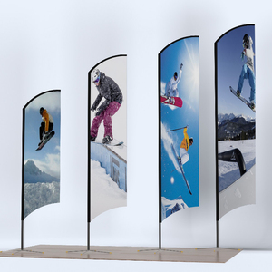 Hot bán tùy chỉnh quảng cáo khuyến mại Cờ biểu ngữ bãi biển bảng niềm tự hào Giọt Nước Mắt lông hiển thị đứng logo in với cực 3X5FT - Product Image 4