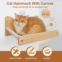 Arbre à chat d'intérieur multifonctionnel de style moderne en bois avec barre de préhension haute et conception modulaire large pour la décoration de la maison