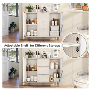 <span class=keywords><strong>Buffet</strong></span> <span class=keywords><strong>Buffet</strong></span> Armoire avec Rangement <span class=keywords><strong>Buffet</strong></span> Moderne avec 3 Tiroirs et 2 Portes USA STOCK - Product Image 5