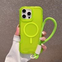 Coque de téléphone magnétique transparente antichoc pour iPhone