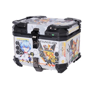 Coffre de moto en alliage d'aluminium anti-collision 45L, motif comic, étanche et anti-poussière, pour moto - Product Image 2