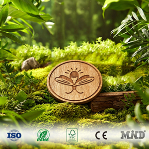 การรับรอ<span class=keywords><strong>ง</strong></span> FSC บัตร NFC ไม้รูปทร<span class=keywords><strong>ง</strong></span>กลมแบบกำหนดเอง NTAG 213 ความถี่ 13.56Mhz สำหรับธุรกิจ - Product Image 1