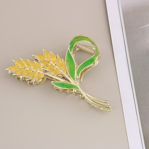 Grande pince à cheveux en métal motif épi de blé, de luxe, à maintien robuste pour cheveux épais, pour femmes, pour queue de cheval quotidienne - Product Image 4