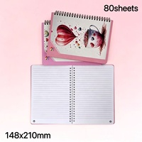 Carnet à spirales personnalisé A5 avec couverture en papier laminé, 80 feuilles, cahier d'exercices pour cadeau promotionnel et usage scolaire - Marque OEM