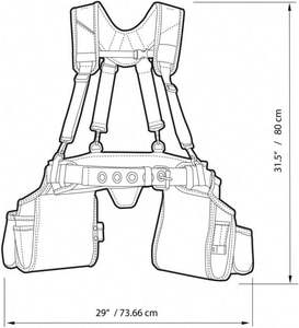 BSCIプロカスタムチームデザインヘビーデューティーツールベルト高級スタイルジッパー留め具調整可能カーペンターサスペンダーポーチ - Product Image 6