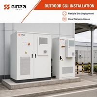 Système de stockage d'énergie solaire GINZA GIB-60KP 61,44 kWh, armoire de stockage d'énergie LiFePO4 614,4 V 100 Ah 30 kVA PCS hors réseau avec BMS
