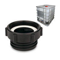 Adaptateur de raccordement Camlock 2 1/8" BSP femelle x S60*6 mâle, en plastique PP lisse, pour raccordement de citerne IBC