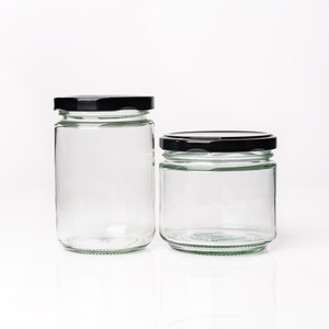 Hot bán 400ml Vòng lọ thủy tinh với nắp kim loại cho nước sốt mật ong mứt dưa - Product Image 1