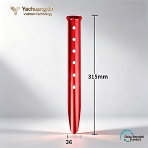 Piquet de tente en alliage d'aluminium rouge, léger et portable, pour camping en extérieur - Product Image 3