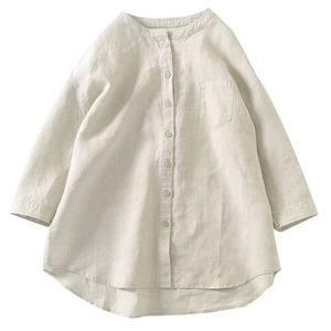Camicetta da <span class=keywords><strong>donna</strong></span> in cotone e lino a maniche corte a sette punti, tinta unita, stile giapponese, vestibilità ampia, collezione estiva 2026 - Vendita all'ingrosso - Product Image 3