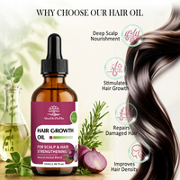 Minyak Esensial Penumbuh Rambut untuk Perawatan Kulit Kepala, Penguatan Rambut, Perawatan Anti Rambut Rontok dengan Minyak Tumbuhan Alami, Pemasok OEM