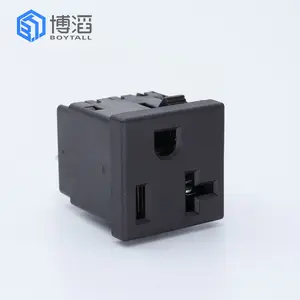 Botao American gauge socket 20A high current three holes American standard Japanese gauge AC power socket American socket strip