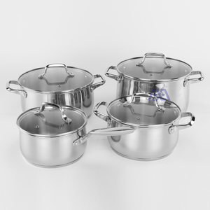 Juego de ollas y sartenes de acero inoxidable <span class=keywords><strong>AXA</strong></span>, cerámica antiadherente, 4 piezas, juego de utensilios de cocina de chef doméstico profesional sin PTFE/PFOA/PFAS - Product Image 5