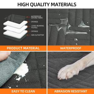 Extensor de asiento trasero para perros, funda de asiento de coche para perros con fondo duro para asiento trasero con ventana de malla, hamaca impermeable para perros - Product Image 6