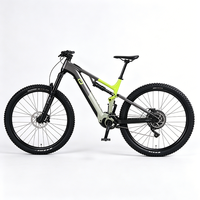 Vélo de montagne électrique à suspension intégrale de 29 pouces, double moteur, en alliage d'aluminium, 11 vitesses, moteur central Bafang sans balais intégré 48V