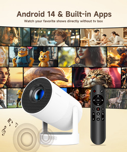 Proyector LED LCD HY300 Ultra Android 14 4K para el Hogar con Altavoces Integrados, Tiro Corto, Portátil y 300 Lúmenes - Product Image 1