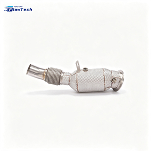 Tubería de Escape Turbo Flow Tech para N20 320i/328i/420i/428i F30/F32/F36 2.0L Twin Scroll, 1.5mm de Espesor, Acero Inoxidable Pulido Espejo - Product Image 3