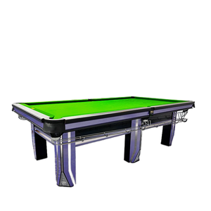 Modelo de ocho rayos, mesa de billar de madera maciza, retorno automático, Club comercial, diseño estándar negro, cojín de lana, bolsillo de cuero - Product Image 6