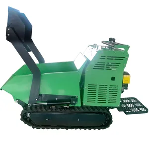 Crawler Mini Tractor 500Kg Lopen Achter Mini Dumper Muck Truck Voor Thuisgebruik