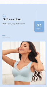 Sujetador sin Costuras para Mujer Talla Grande, Bralette sin Varillas con Cuello en V, Tirantes Anchos Fijos, Lencería Invisible de una Pieza para Mujeres Curvilíneas 3XL - Product Image 6