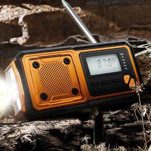 Custom Solar Hand Crank AM FM Radio LCD Display SOS Alarm Flashlight Portable Outdoor Weather Alert Power Bank Audio Receiver - Product Image 3